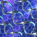 3D medical background with DNA strands on abstract design 3D medical background with DNA strands on abstract design